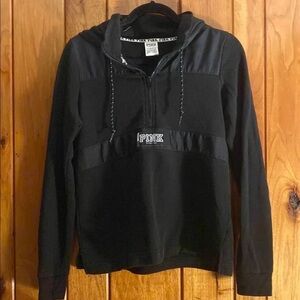 PINK Victoria's Secret Black Zip-Up Hoodie